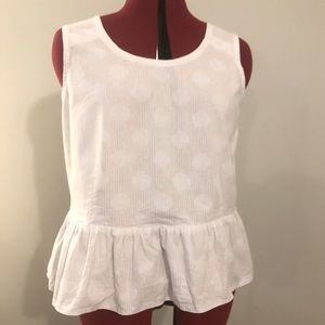 2/$30 Handmade White Peplum Top